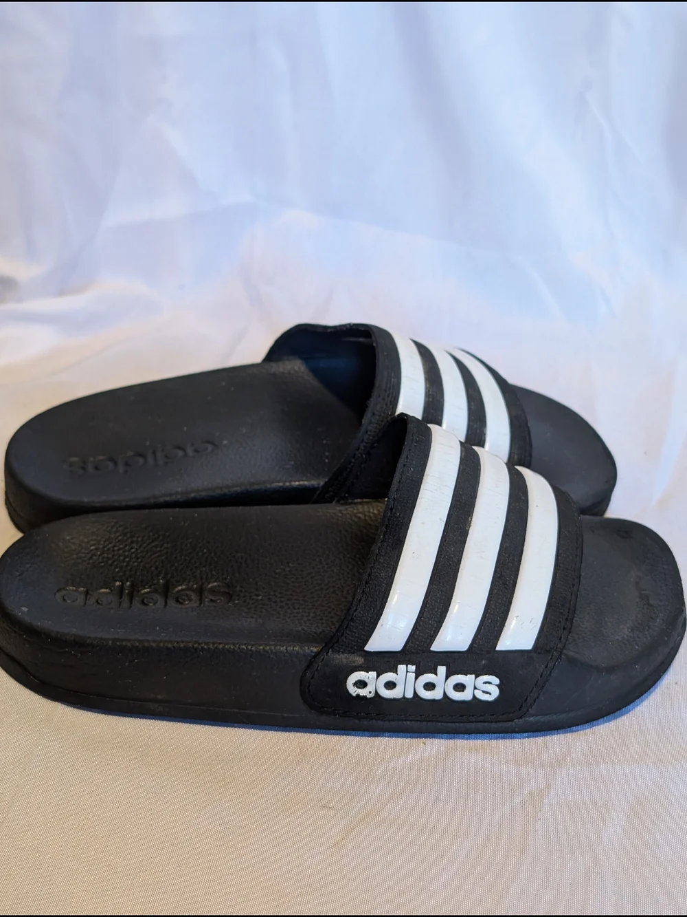Adidas Black & White Slide Sandals